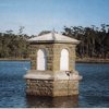 Bluestone tower in the middle of water